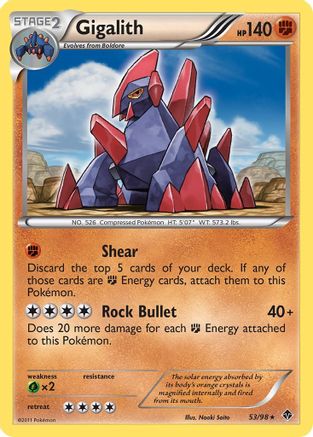 Gigalith (53/98) Reverse Holofoil [Emerging Powers] - Rare