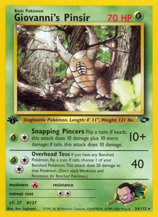 Giovanni's Pinsir (024/132) 1st Edition [Gym Challenge] - Rare