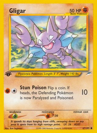 Gligar (067/105) 1st Edition [Neo Destiny] - Common