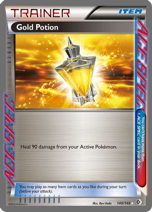Gold Potion (140/149) Holofoil [Boundaries Crossed] - Rare Ace