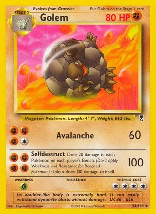 Golem (24/110) Reverse Holofoil [Legendary Collection] - Rare