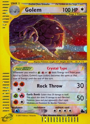 Golem (148/144) Holofoil [Skyridge] - Secret Rare