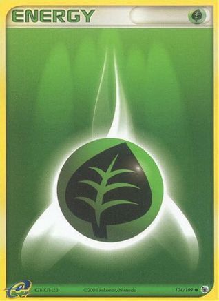 Grass Energy (104/109) Reverse Holofoil [Ruby and Sapphire] - Common