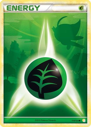 Grass Energy (115/123) Reverse Holofoil [HeartGold SoulSilver] - Common