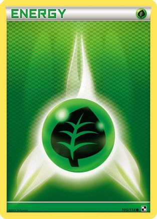 Grass Energy (105/114) Reverse Holofoil [Black and White] - Common