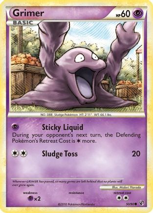 Grimer (50/90) Reverse Holofoil [Undaunted] - Common
