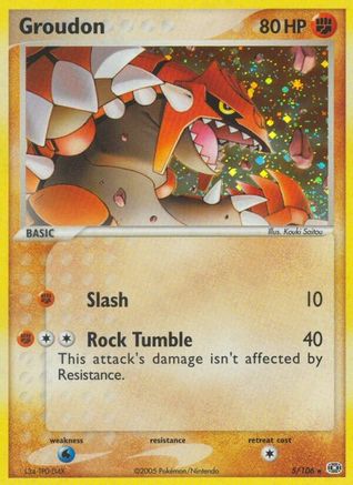 Groudon (5/106) Reverse Holofoil [Emerald] - Holo Rare