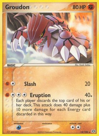 Groudon (14/106) Reverse Holofoil [Emerald] - Rare