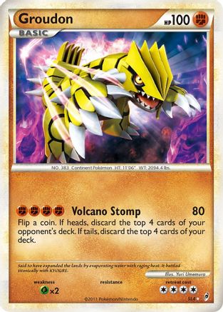 Groudon (Shiny) (SL4/95) Holofoil [Call of Legends] - Shiny Holo Rare