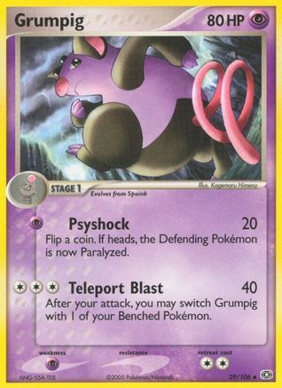 Grumpig (29/106) Reverse Holofoil [Emerald] - Uncommon