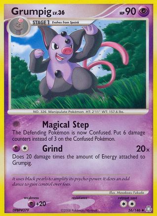 Grumpig (56/146) Reverse Holofoil [Legends Awakened] - Uncommon