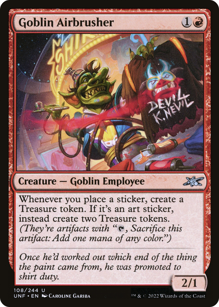 Goblin Airbrusher (UNF-108) - Unfinity Foil