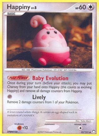 Happiny (052/123) Reverse Holofoil [Mysterious Treasures] - Uncommon