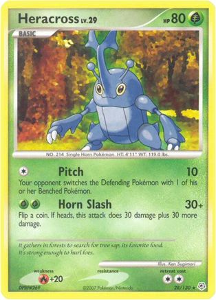 Heracross (28/130) Reverse Holofoil [Diamond and Pearl] - Rare