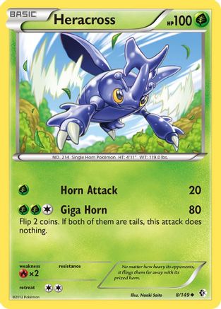 Heracross (8/149) Reverse Holofoil [Boundaries Crossed] - Uncommon