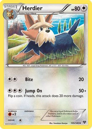 Herdier (109/146) Reverse Holofoil [XY Base Set] - Uncommon