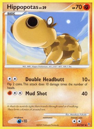 Hippopotas (61/147) Reverse Holofoil [Supreme Victors] - Uncommon