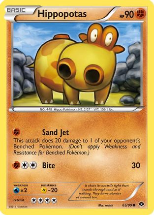 Hippopotas (65/99) Reverse Holofoil [Next Destinies] - Common