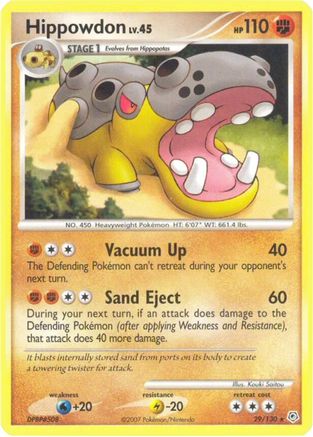 Hippowdon (29/130) Reverse Holofoil [Diamond and Pearl] - Rare