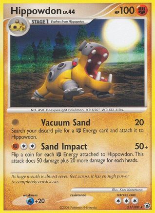 Hippowdon (21/100) Reverse Holofoil [Majestic Dawn] - Rare