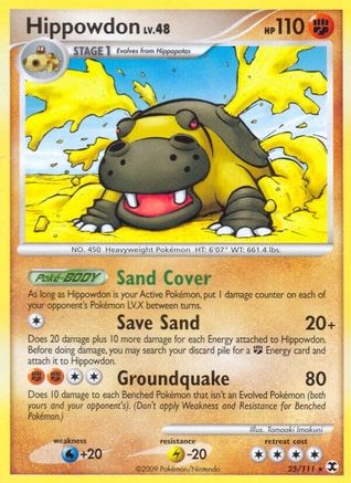 Hippowdon (25/111) Reverse Holofoil [Rising Rivals] - Rare