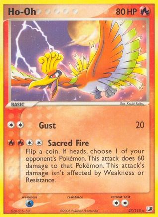 Ho-Oh (027/115) Reverse Holofoil [Unseen Forces] - Rare