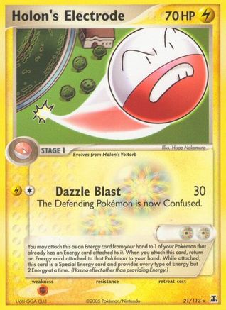 Holon's Electrode (021/113) Reverse Holofoil [Delta Species] - Rare