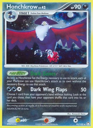 Honchkrow (10/123) Holofoil [Mysterious Treasures] - Holo Rare