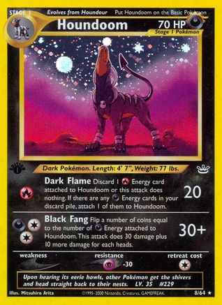 Houndoom (8/64) 1st Edition Holofoil [Neo Revelation] - Holo Rare