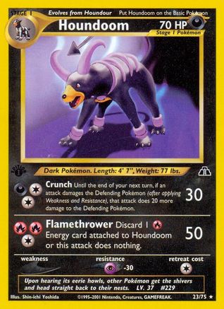 Houndoom (023/75) 1st Edition [Neo Discovery] - Rare