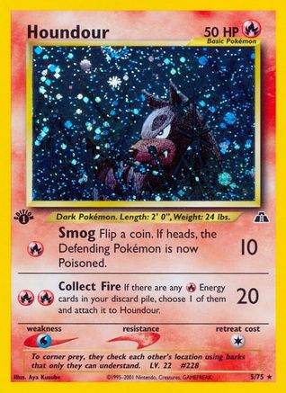 Houndour (5/75) 1st Edition Holofoil [Neo Discovery] - Holo Rare