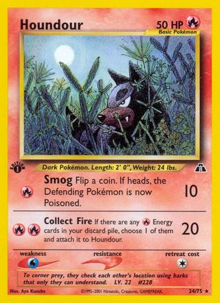 Houndour (24/75) 1st Edition [Neo Discovery] - Rare