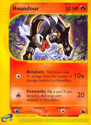 Houndour (66/144) Reverse Holofoil [Skyridge] - Common
