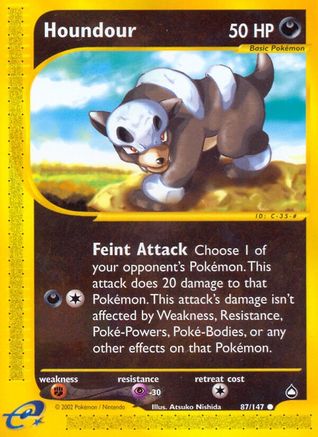 Houndour (087/147) Reverse Holofoil [Aquapolis] - Common