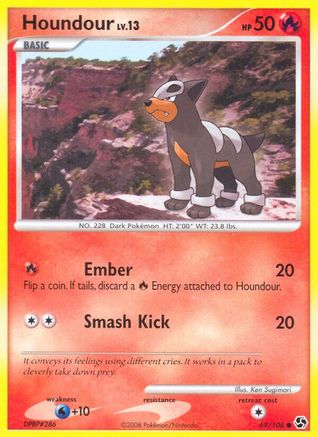 Houndour (069/106) Reverse Holofoil [Great Encounters] - Common