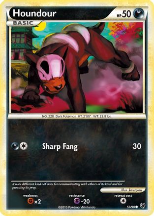 Houndour (053/90) Reverse Holofoil [Undaunted] - Common