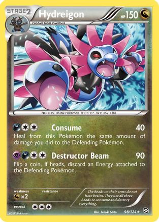 Hydreigon (98/124) Reverse Holofoil [Dragons Exalted] - Rare