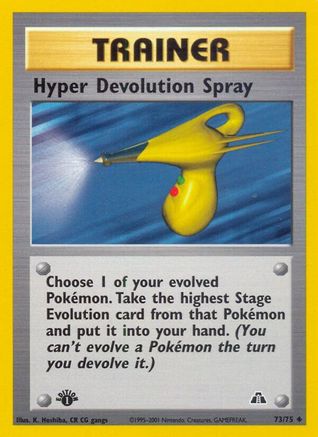 Hyper Devolution Spray (073/75) 1st Edition [Neo Discovery] - Uncommon