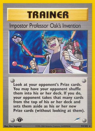 Impostor Professor Oak's Invention (94/105) 1st Edition [Neo Destiny] - Rare