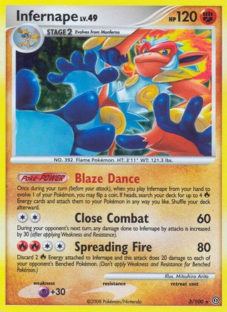 Infernape (3/100) Holofoil [Stormfront] - Holo Rare