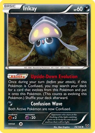 Inkay (74/146) Reverse Holofoil [XY Base Set] - Uncommon