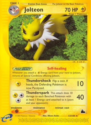 Jolteon (13/144) Reverse Holofoil [Skyridge] - Rare