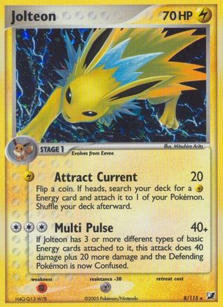 Jolteon (8/115) Holofoil [Unseen Forces] - Holo Rare