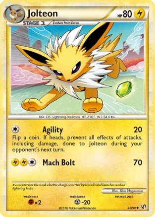 Jolteon (028/90) Reverse Holofoil [Undaunted] - Uncommon