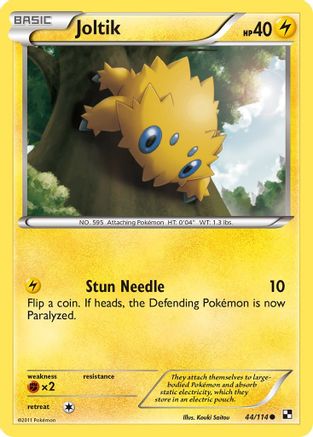 Joltik (044/114) Reverse Holofoil [Black and White] - Common