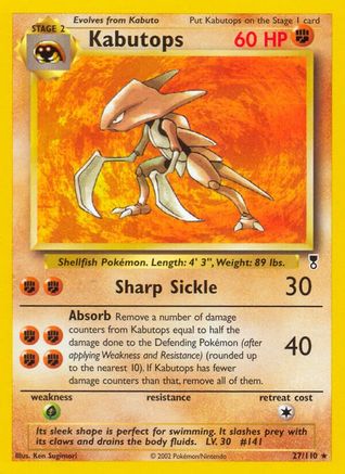 Kabutops (27/110) Reverse Holofoil [Legendary Collection] - Rare