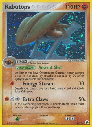 Kabutops (7/92) Reverse Holofoil [Legend Maker] - Holo Rare
