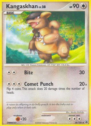 Kangaskhan (38/100) Reverse Holofoil [Majestic Dawn] - Uncommon