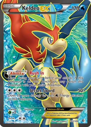 Keldeo EX (142 Full Art) (142/149) Holofoil [Boundaries Crossed] - Ultra Rare