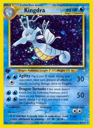 Kingdra (008/111) 1st Edition Holofoil [Neo Genesis] - Holo Rare